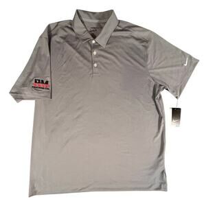 New Nike Golf Shirt Men's‎ XL Gray Dri-Fit Athletic Short Sleeve Polo